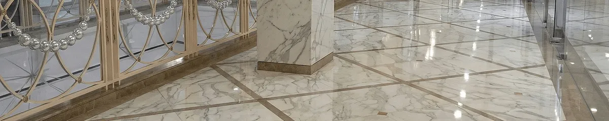 Beautiful marble floor professionally installed in Lakeland, FL